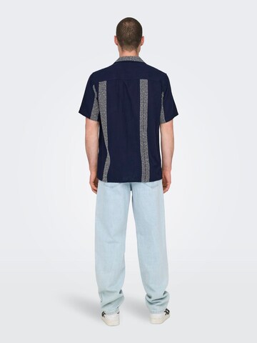 Only & Sons Regular Fit Skjorte 'AVI' i blå