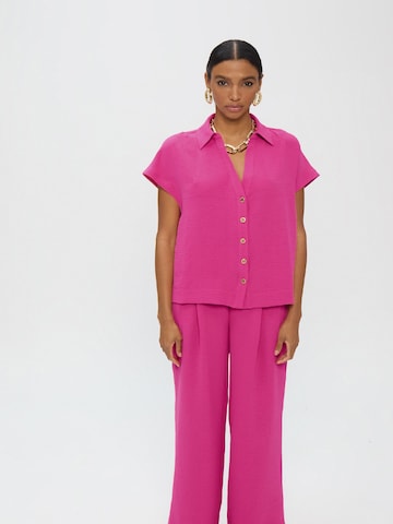 Lola Casademunt - Pierna ancha Pantalón en rosa