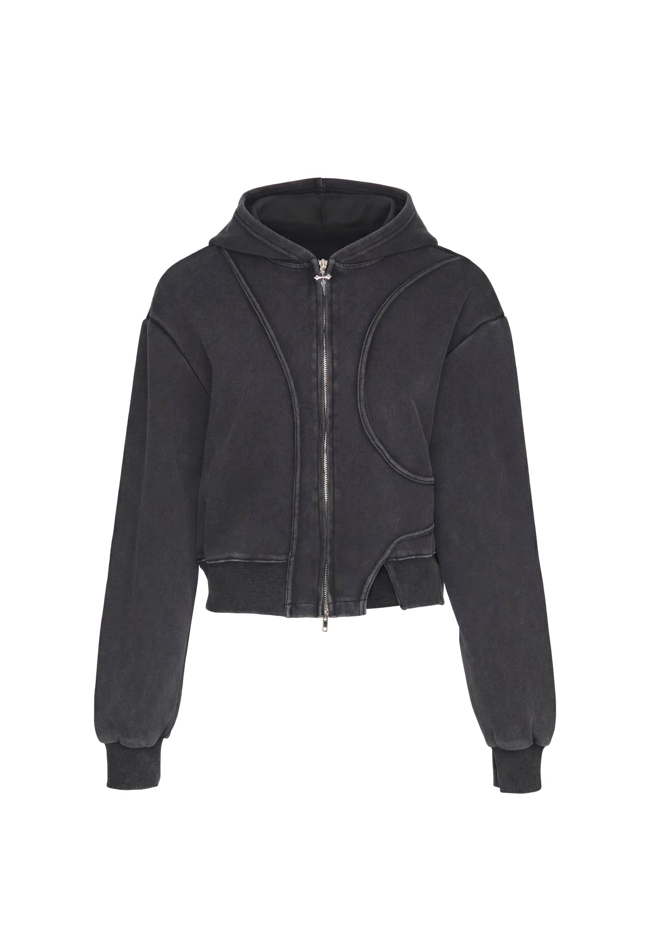 Veste de survêtement myMo ROCKS en gris : devant