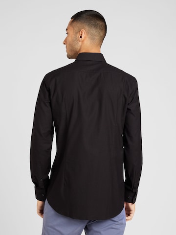 HUGO - Ajuste estrecho Camisa 'Kason' en negro