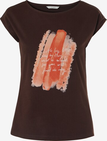 T-shirt 'AMANDA' TATUUM en marron : devant