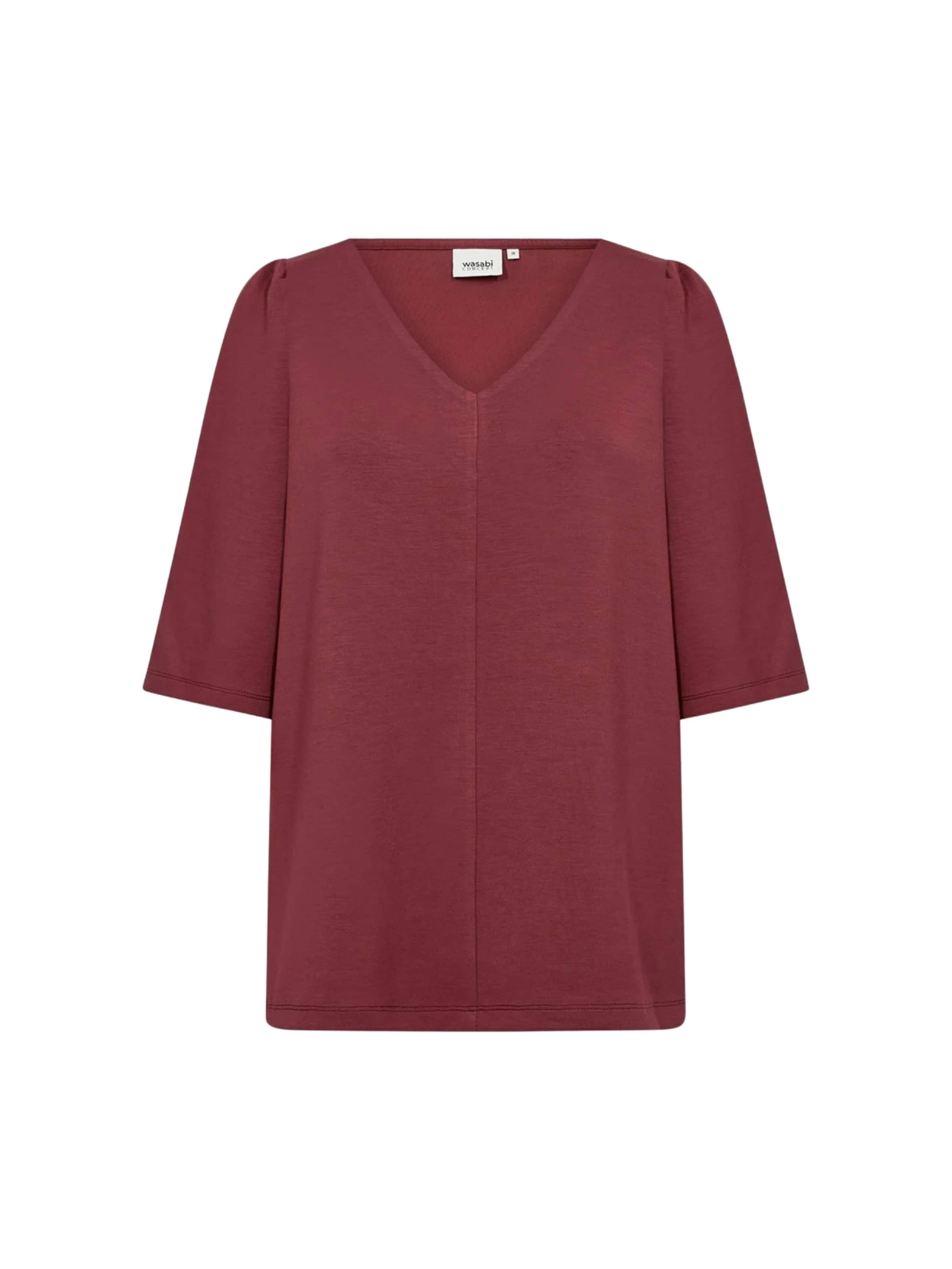 Wasabi Concept Shirt ' WA-SEBINA 70 ' in Rood: voorkant