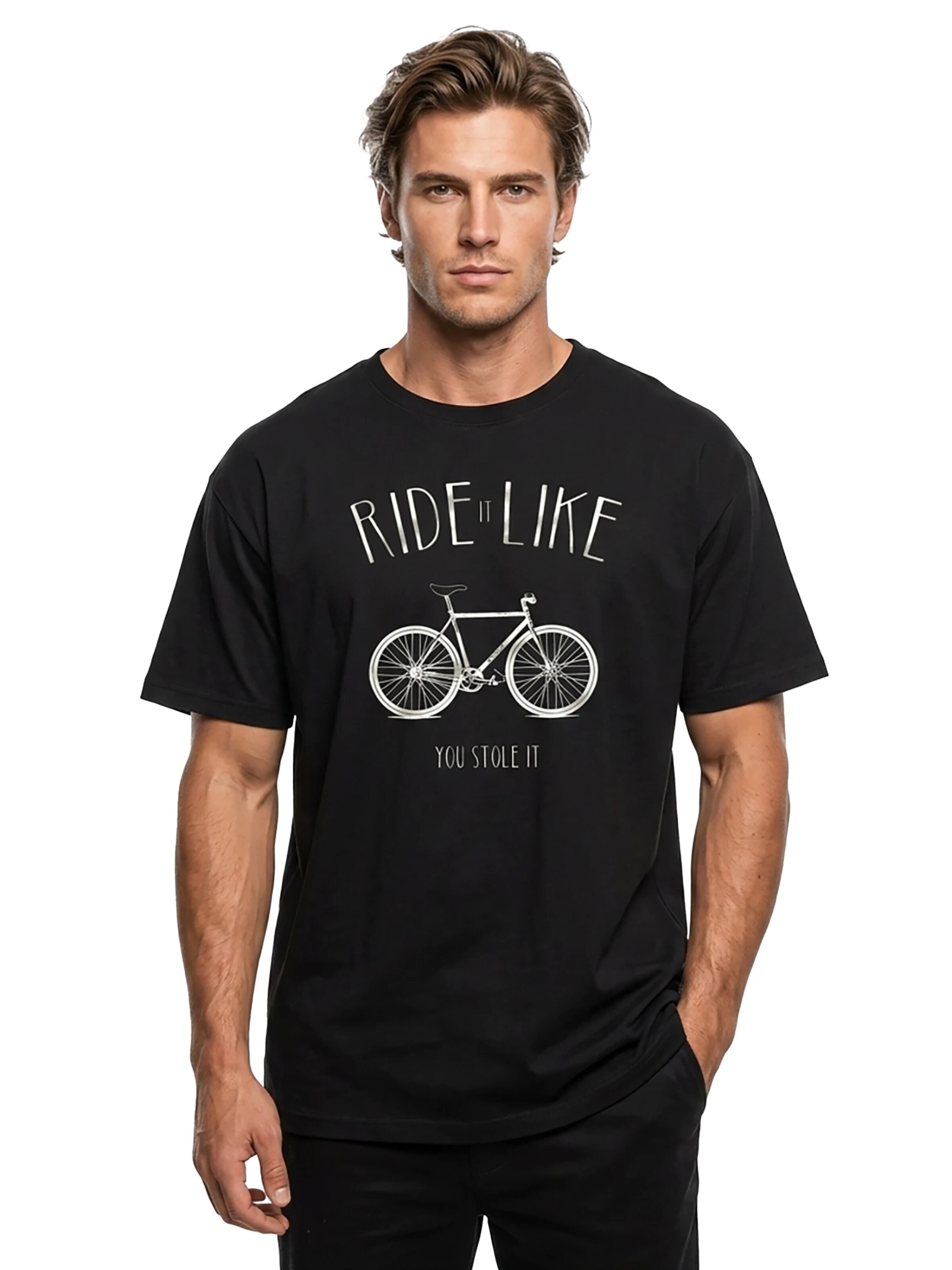 MAKAYA Shirt 'Ride it like you stole it' in Black