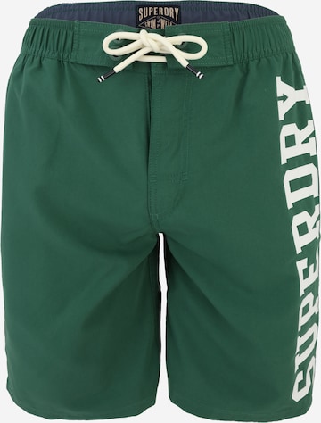 Shorts de bain Superdry & Co en vert : devant
