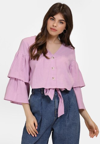 MYMO Blouse in Lila: voorkant