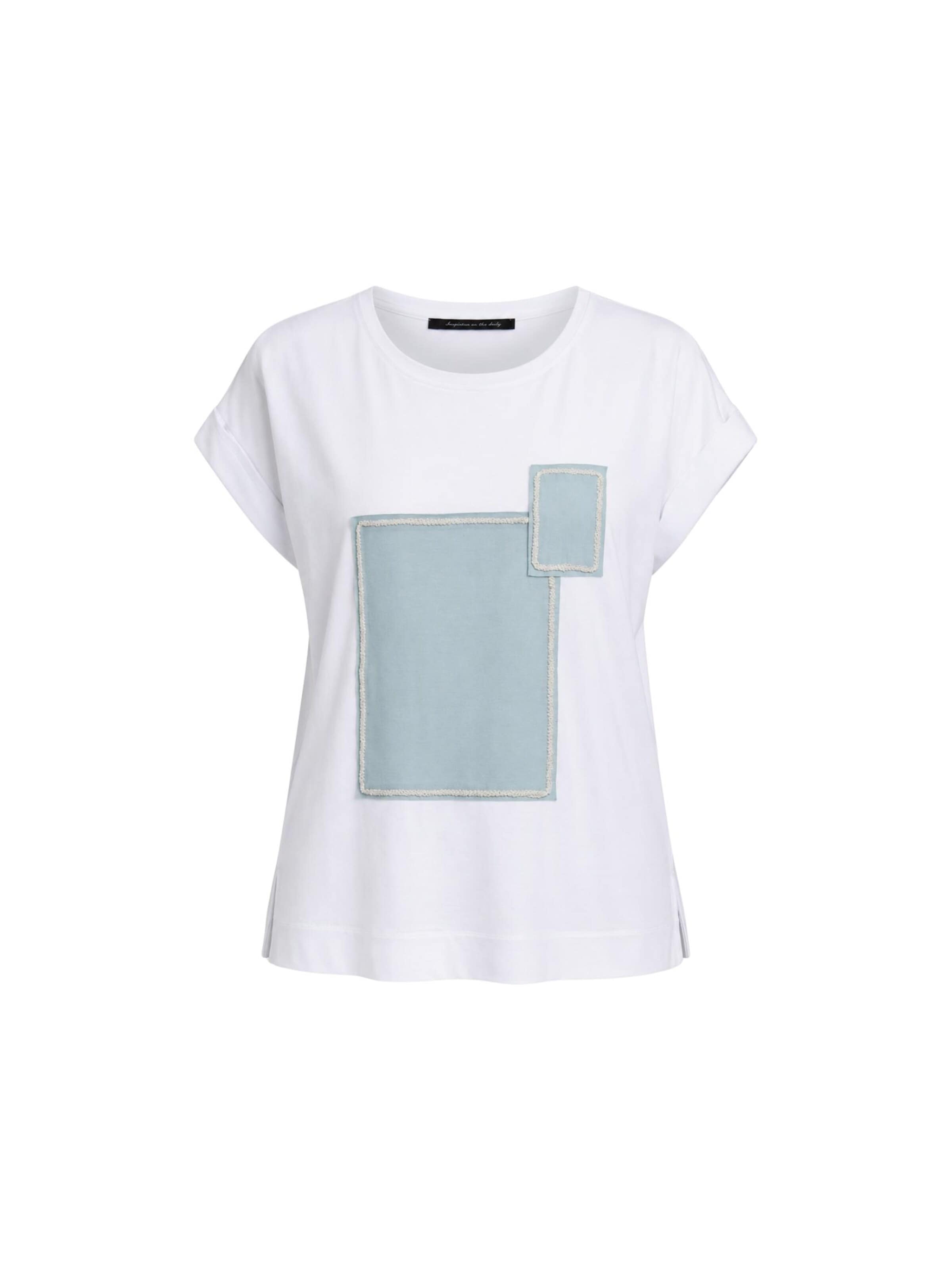 Christine on the clouds Shirt 'Sara Geometric' in White: front