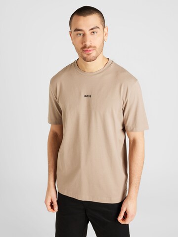 T-Shirt 'Chup' BOSS en marron : devant