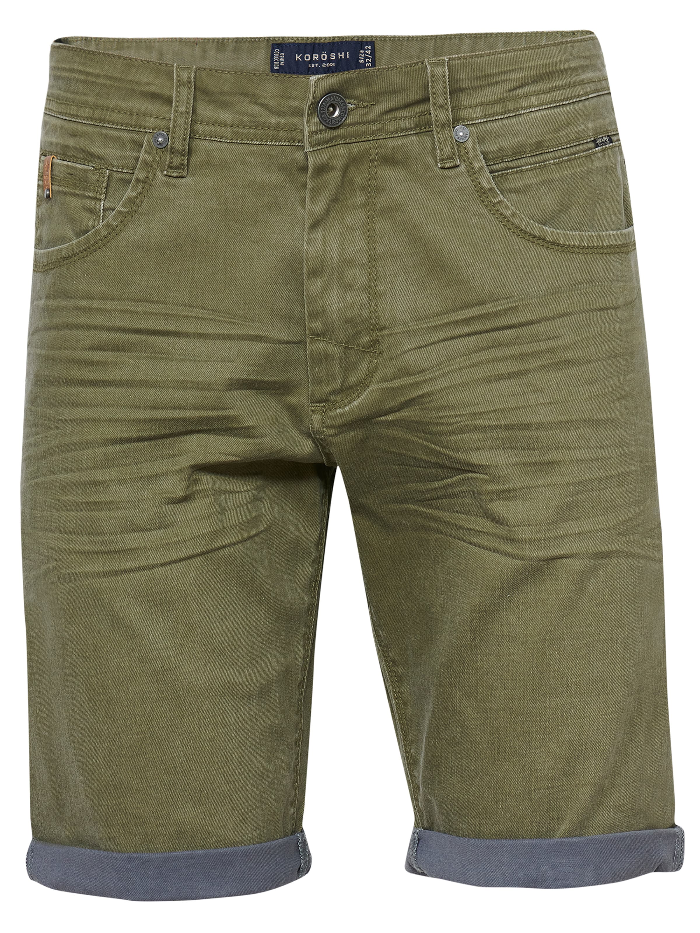 KOROSHI Regular Farkut värissä vihreä: etupuoli