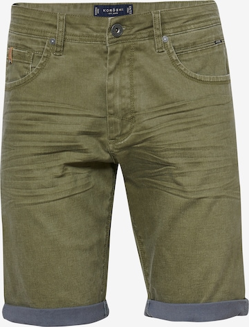 KOROSHI Regular Jeans in Green: front