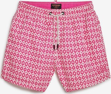 Superdry Zwemshorts in Roze: voorkant