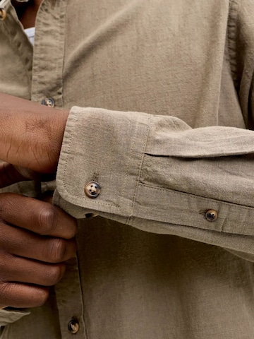 Jacks & Jones Regular fit Overhemd in Bruin