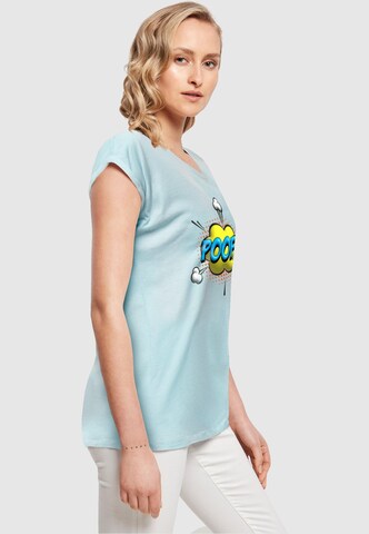 Merchcode T-Shirt 'Poof Comic' in Blau