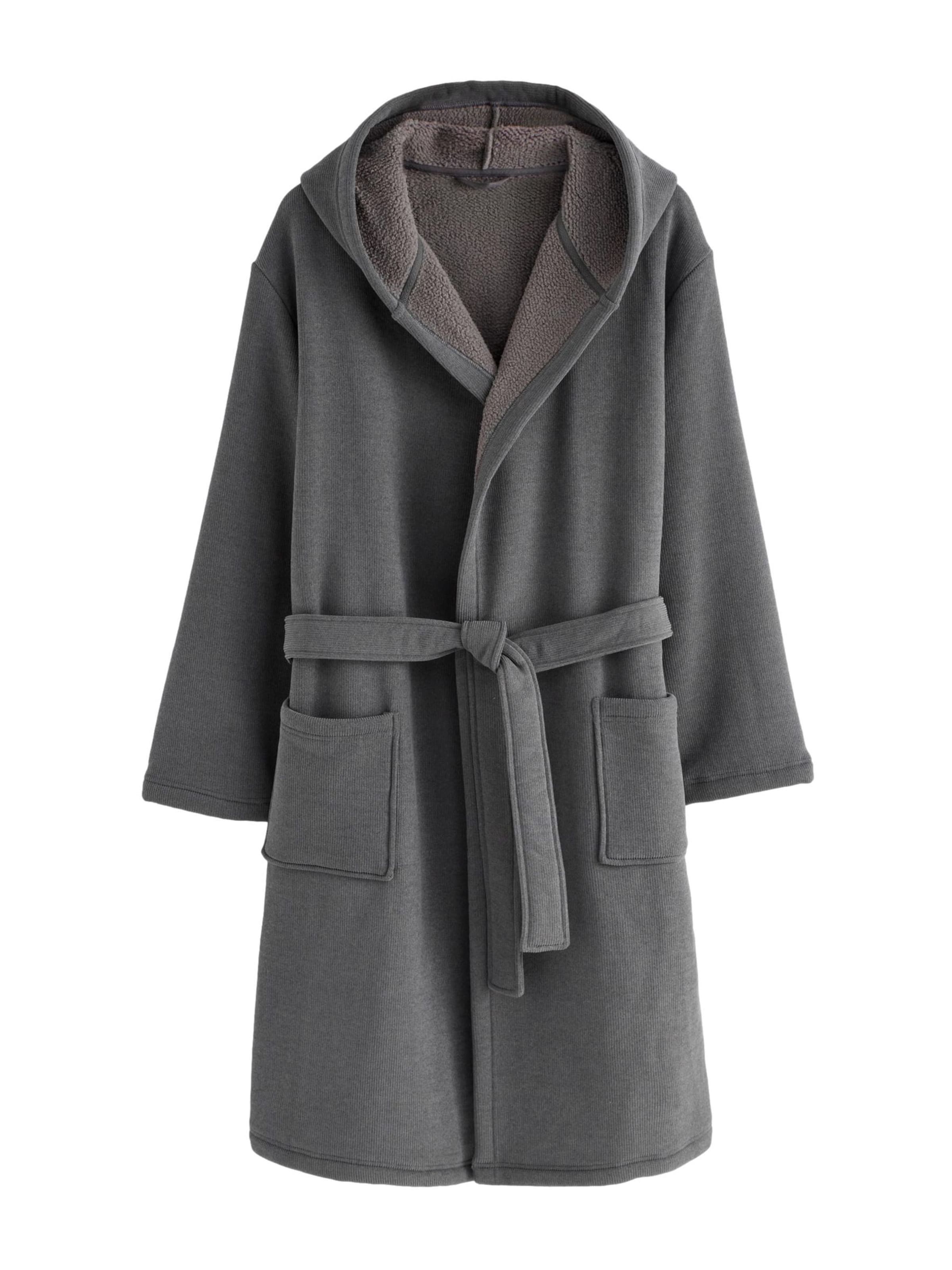 Peignoir long Next en gris : devant