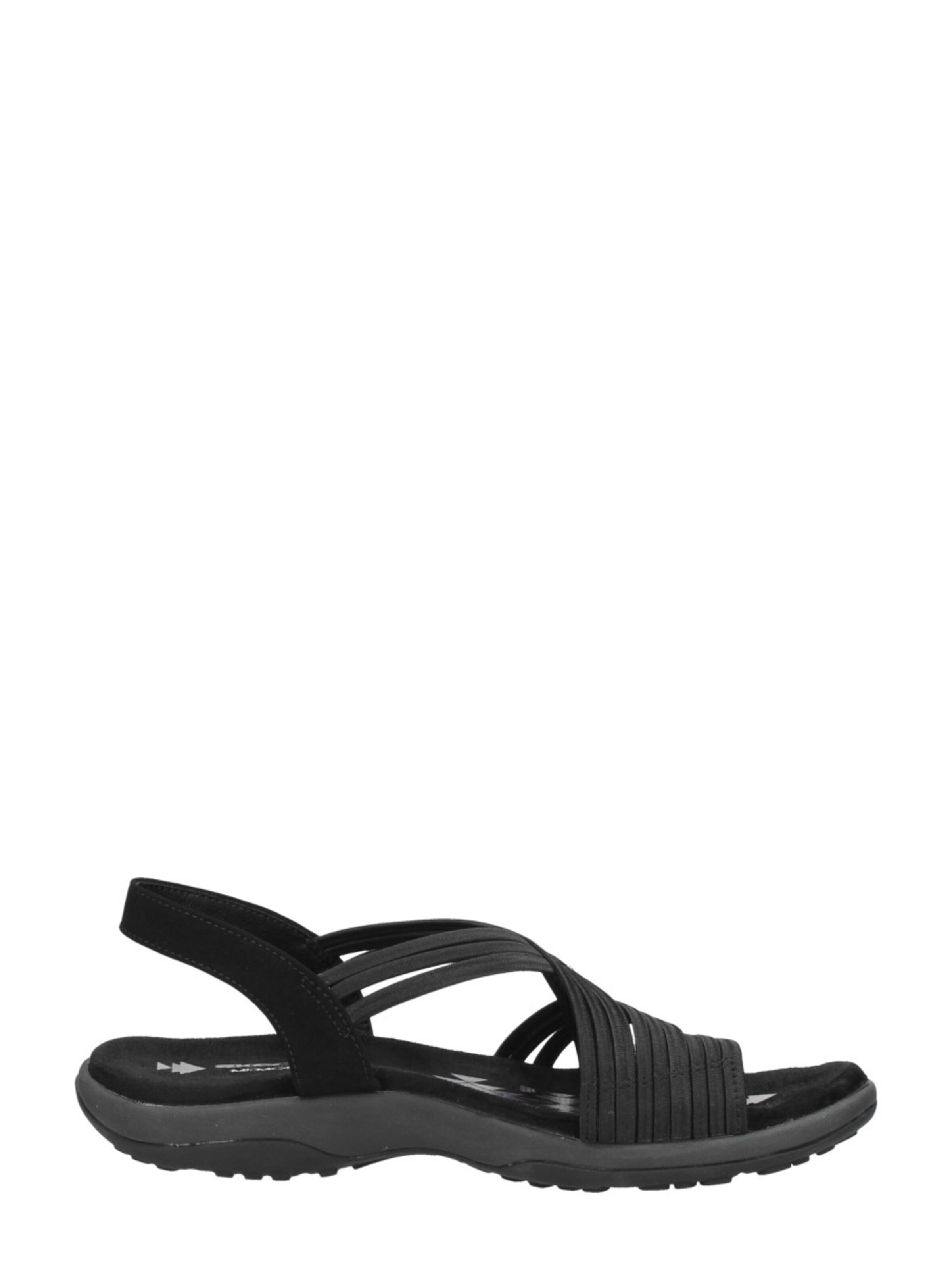 SKECHERS Sandaal 'Reggae Slim - Simply Stretch' in Zwart