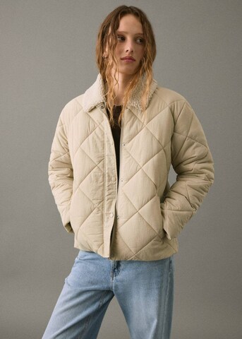 MANGO TEEN Winter Jacket in Beige: front