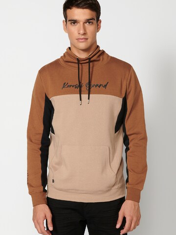 Sweat-shirt KOROSHI en beige : devant