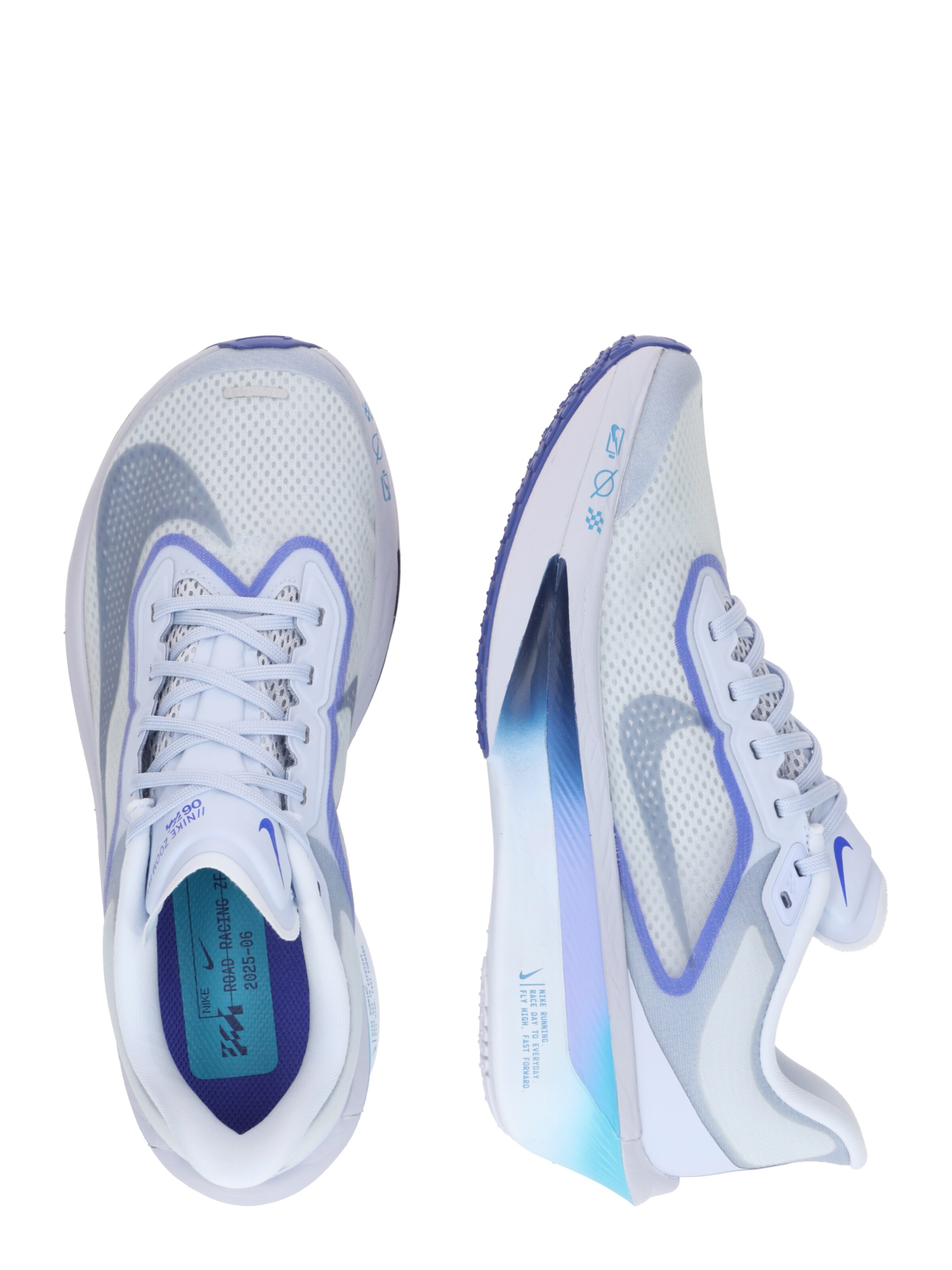 Chaussure de course 'Zoom Fly 6' NIKE en blanc