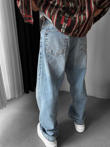 Kleidermafia - Ropa ancha Vaquero 'Front Line Baggy Jeans - Light Blue' en azul