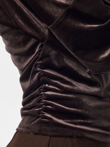 PIECES Shirt 'PCAlli' in Brown