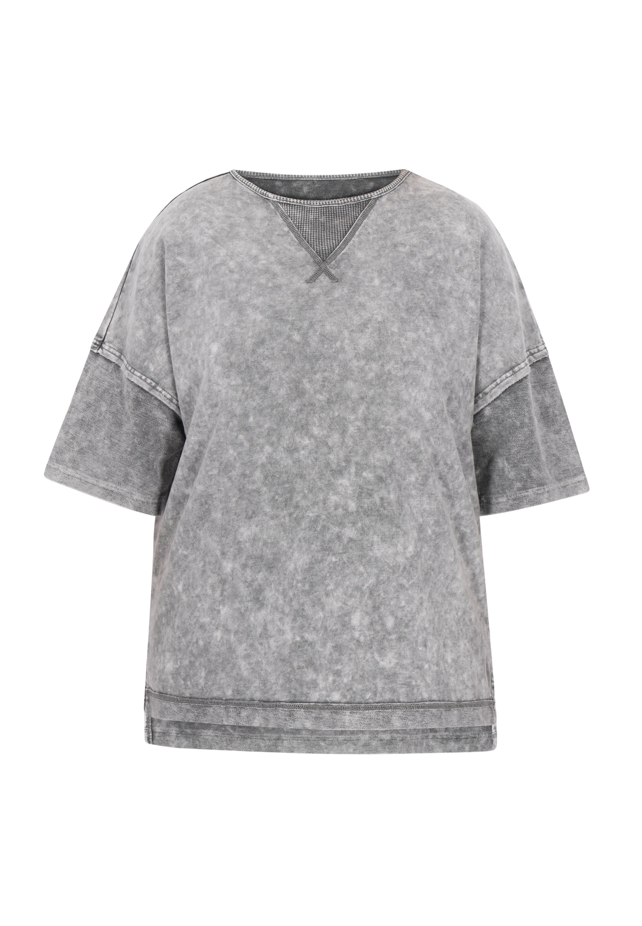 ROCKEASY T-Shirt in grey denim, Produktansicht