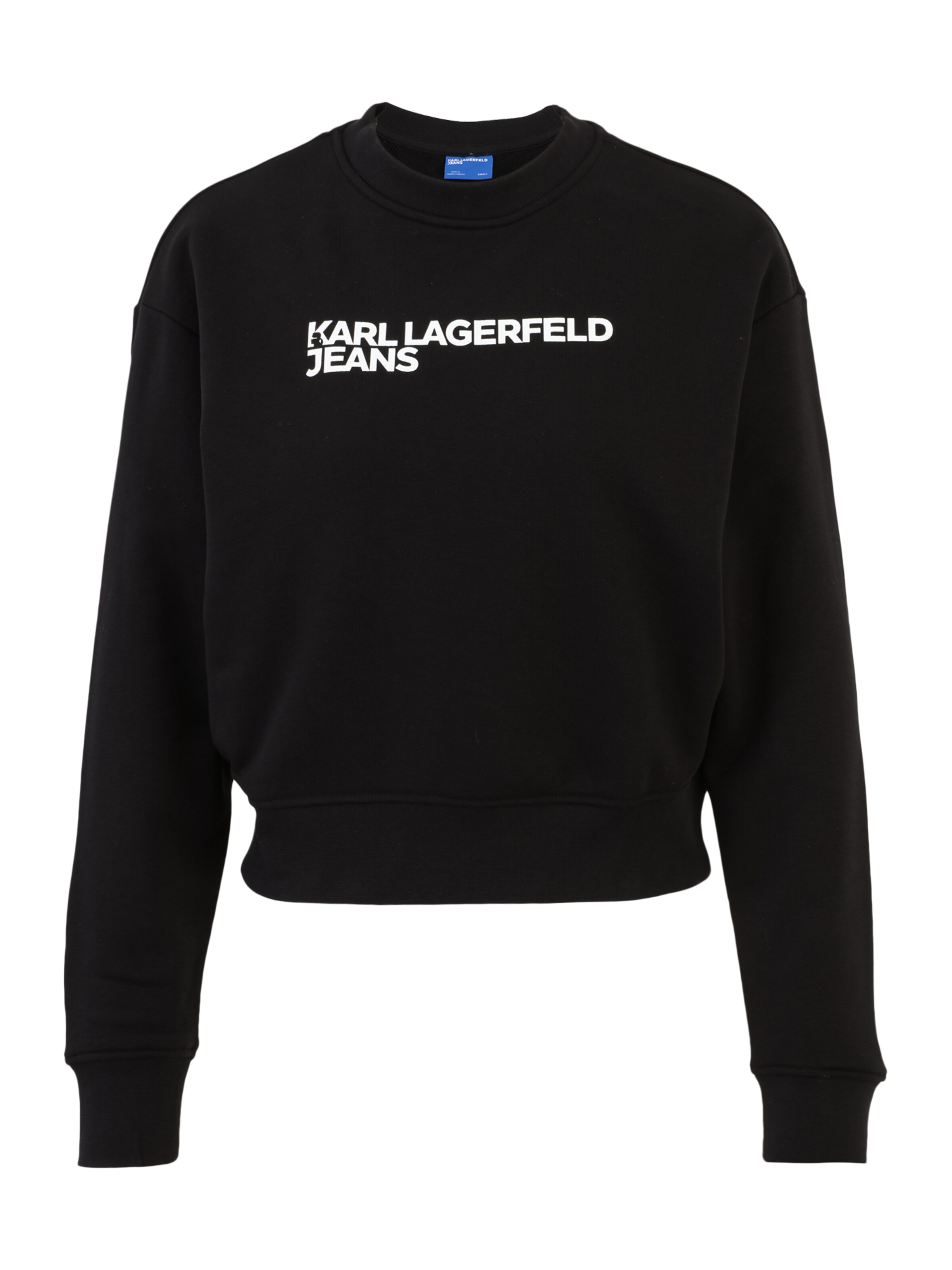 KARL LAGERFELD JEANS Sweatshirt in de kleur Zwart / Wit, Productweergave