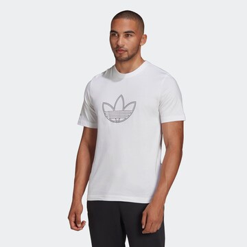 ADIDAS ORIGINALS Shirt 'Sprt Outline Logo' in White: front