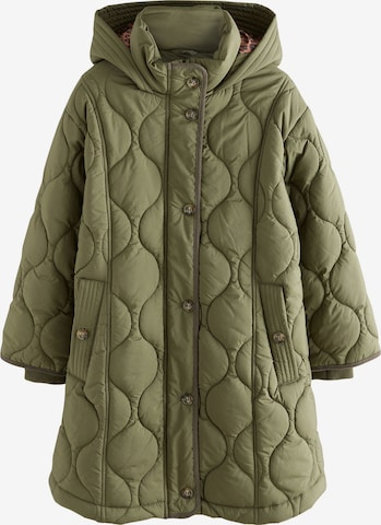 Next Pitkä takki värissä vihreä: etupuoli
