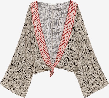 Pull&Bear Blouse in Beige: voorkant