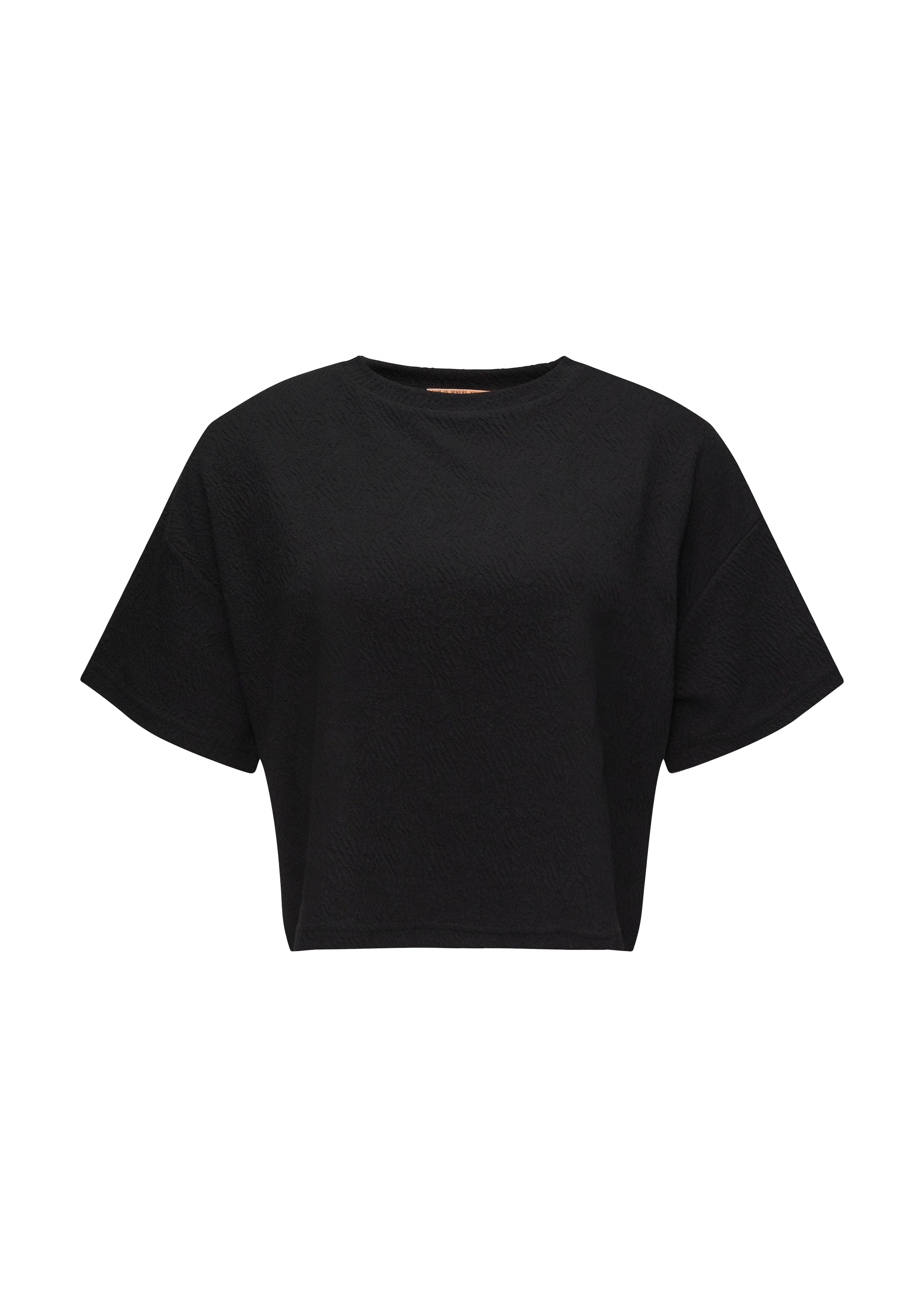 QS Shirt in Zwart: voorkant