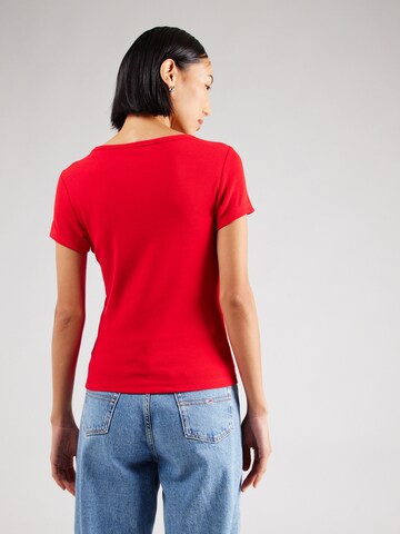 Tommy Jeans Shirt 'ESSENTIAL' in Rood
