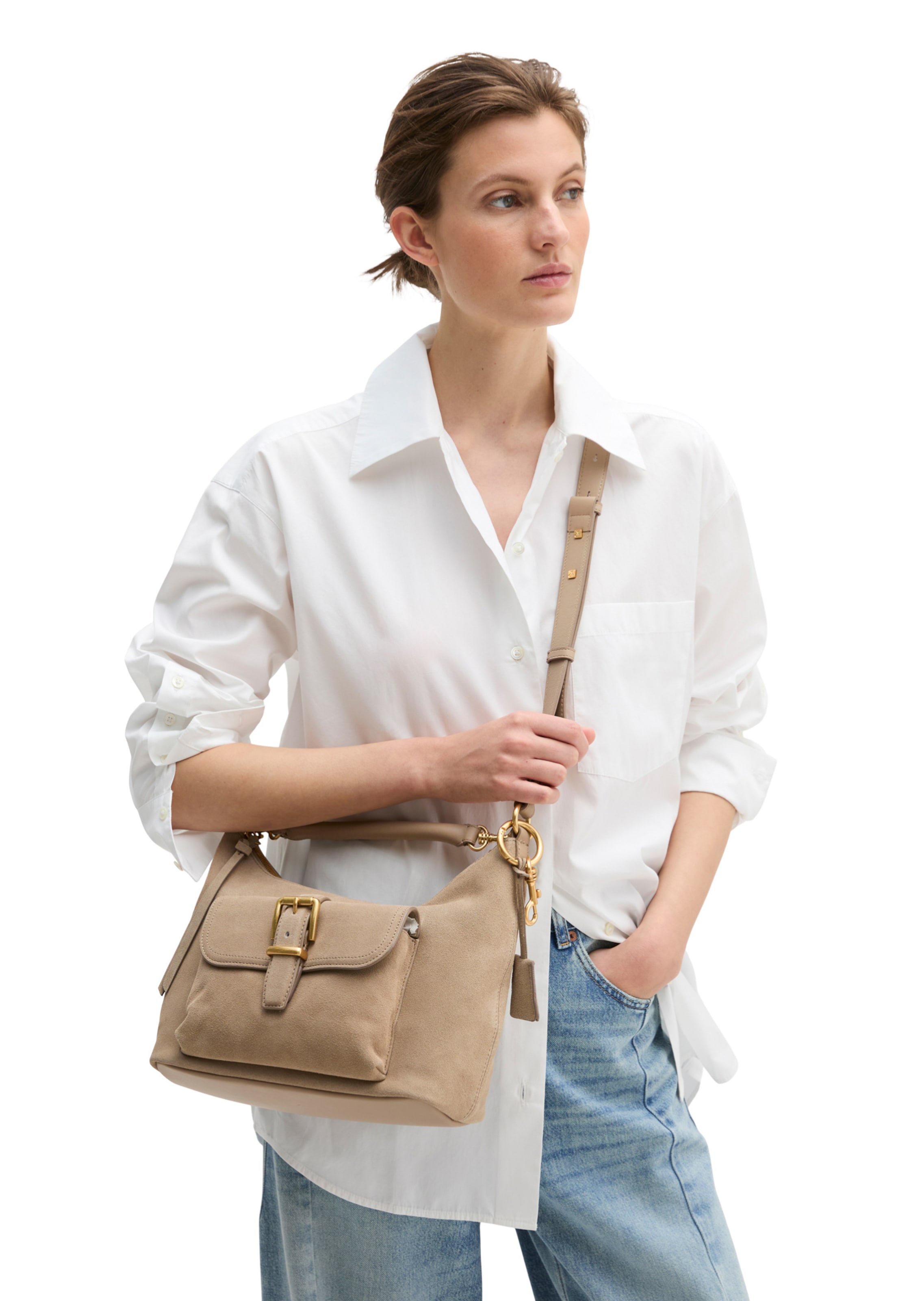 Marc O'Polo Crossbody bag in Brown: front