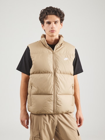 Gilet 'CLUB' Nike Sportswear en beige : devant