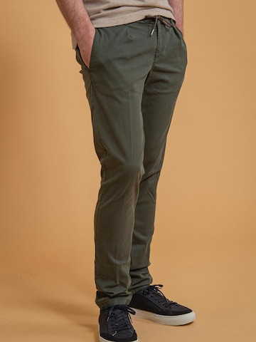 Profuomo Slim fit Chino trousers in Green