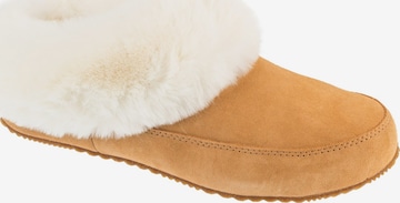 Pantoufle 'Go Coffee Run' SOREL en marron : devant