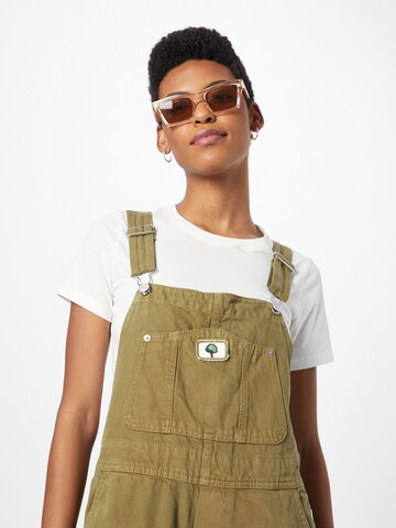 Monki Regular Jean Overalls in Green