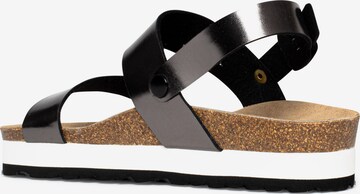 Bayton - Sandalias con hebilla 'Gladstone' en negro: frente