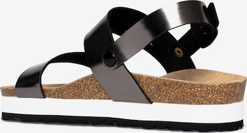 Bayton Sandalen met riem 'Gladstone' in Zwart: voorkant