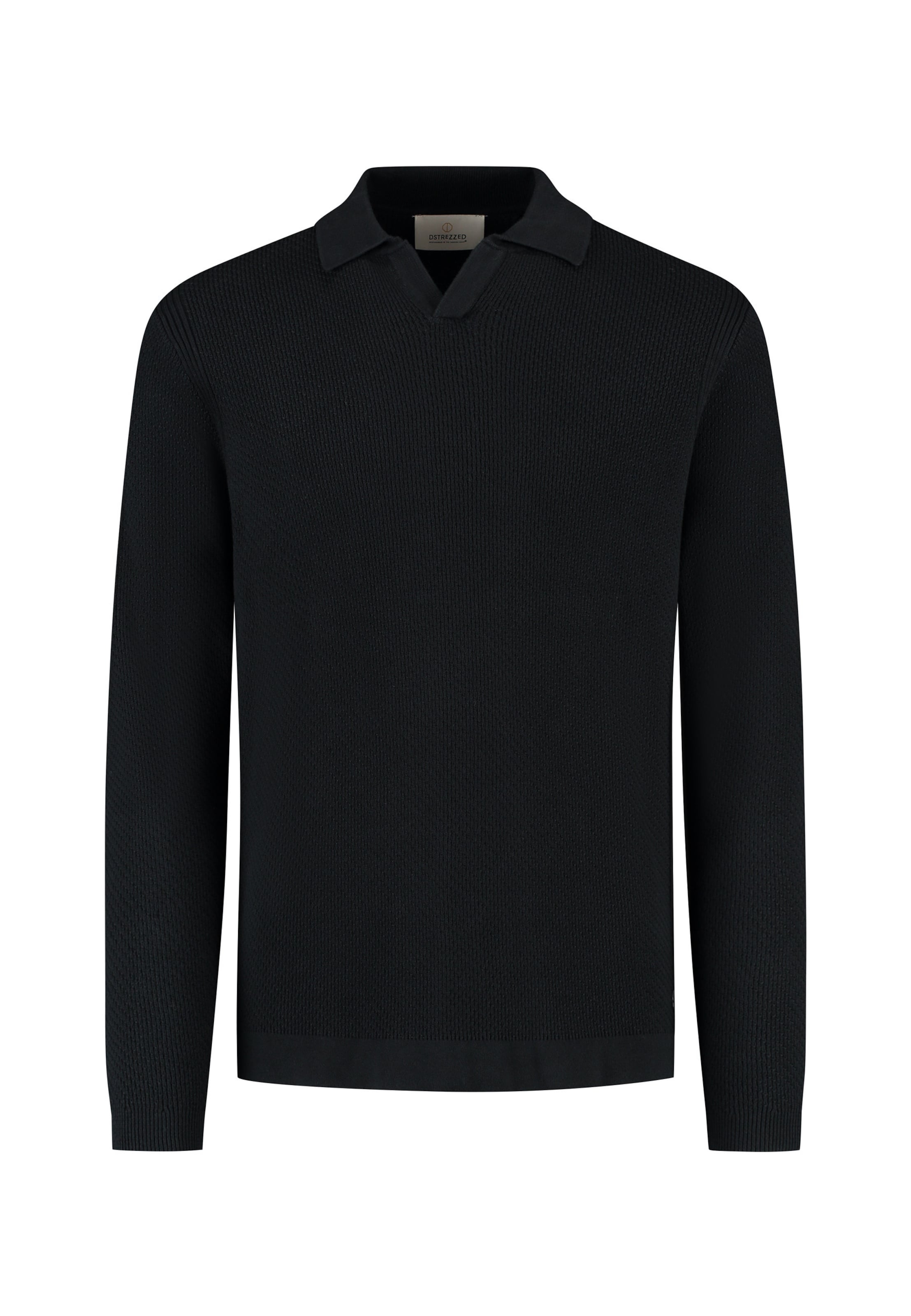 Dstrezzed Pullover 'Kostas' in Schwarz: Vorderseite