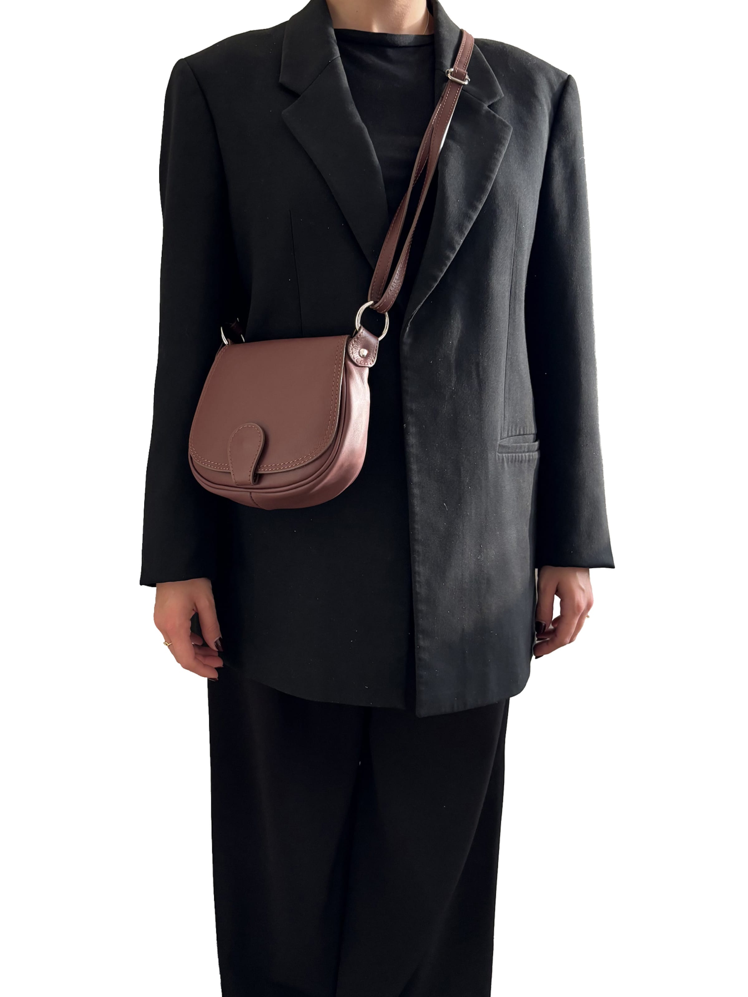 CHICCA BORSE Schoudertas in Bruin: voorkant