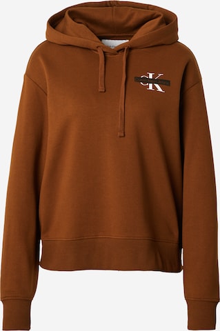 Calvin Klein Jeans Sweatshirt in Brown: front