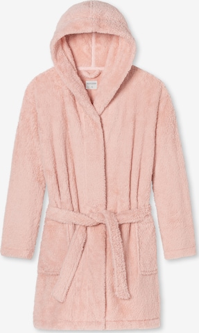 Peignoir court ' Teddy Fleece ' SCHIESSER en rose : devant