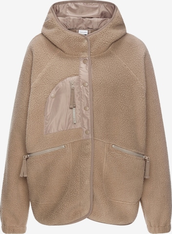 VIVANCE by LASCANA Fleecejacke in Braun: Vorderseite