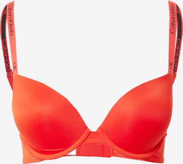 Calvin Klein Underwear Push-up Podprsenka – červená: přední strana