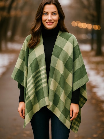 COLLEZIONE ALESSANDRO Cape 'Karo' in Green
