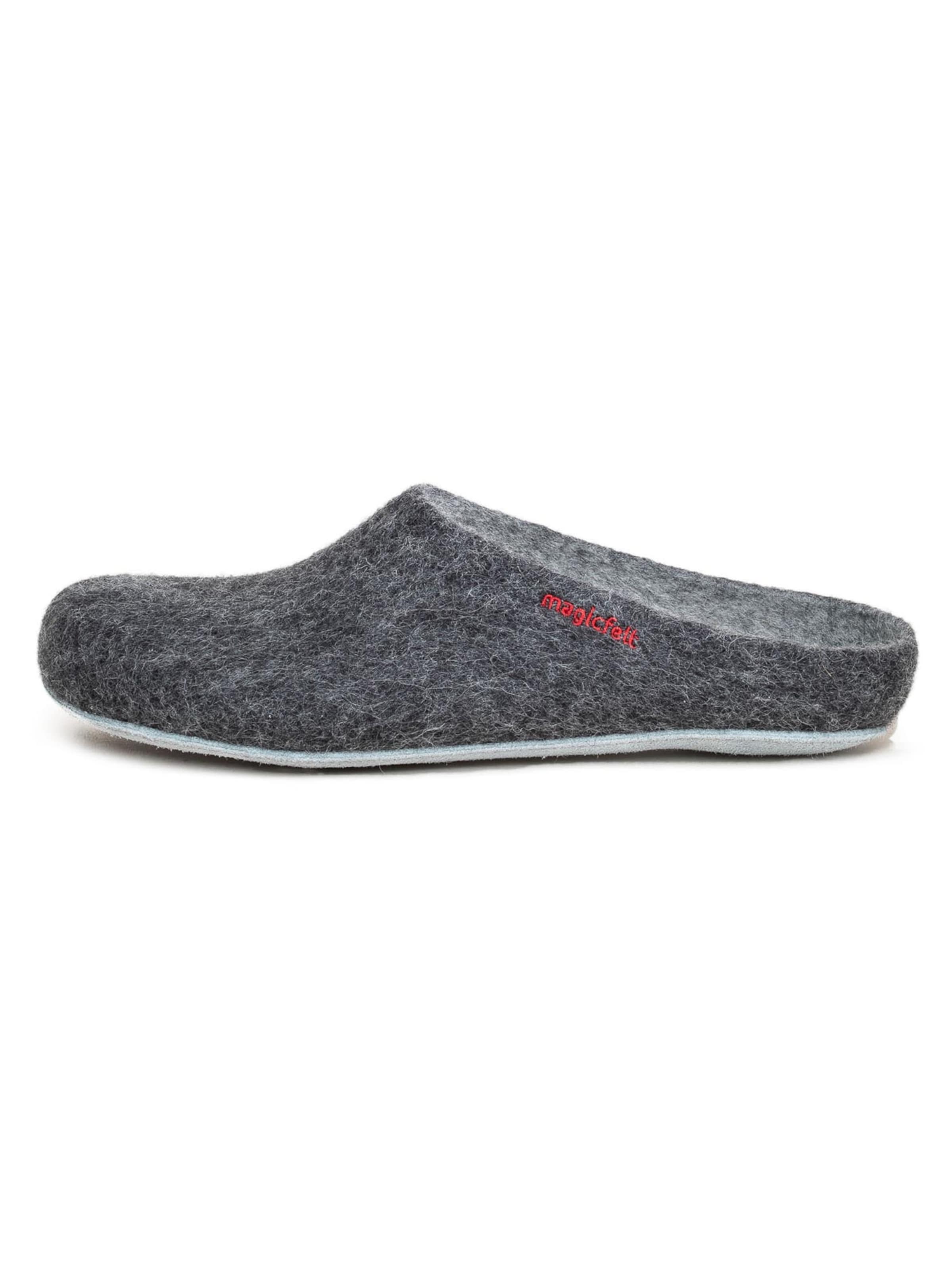 MagicFelt Slippers 'Filz' in Grey: front