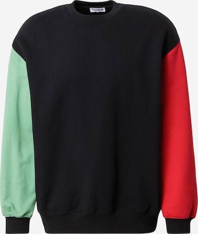 ABOUT YOU Limited Sweatshirt 'Falk' in Green / Red / Black, Item view