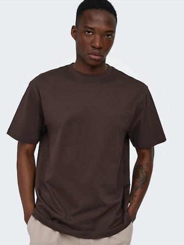 Only & Sons T-shirt 'ONSFRED' i brun