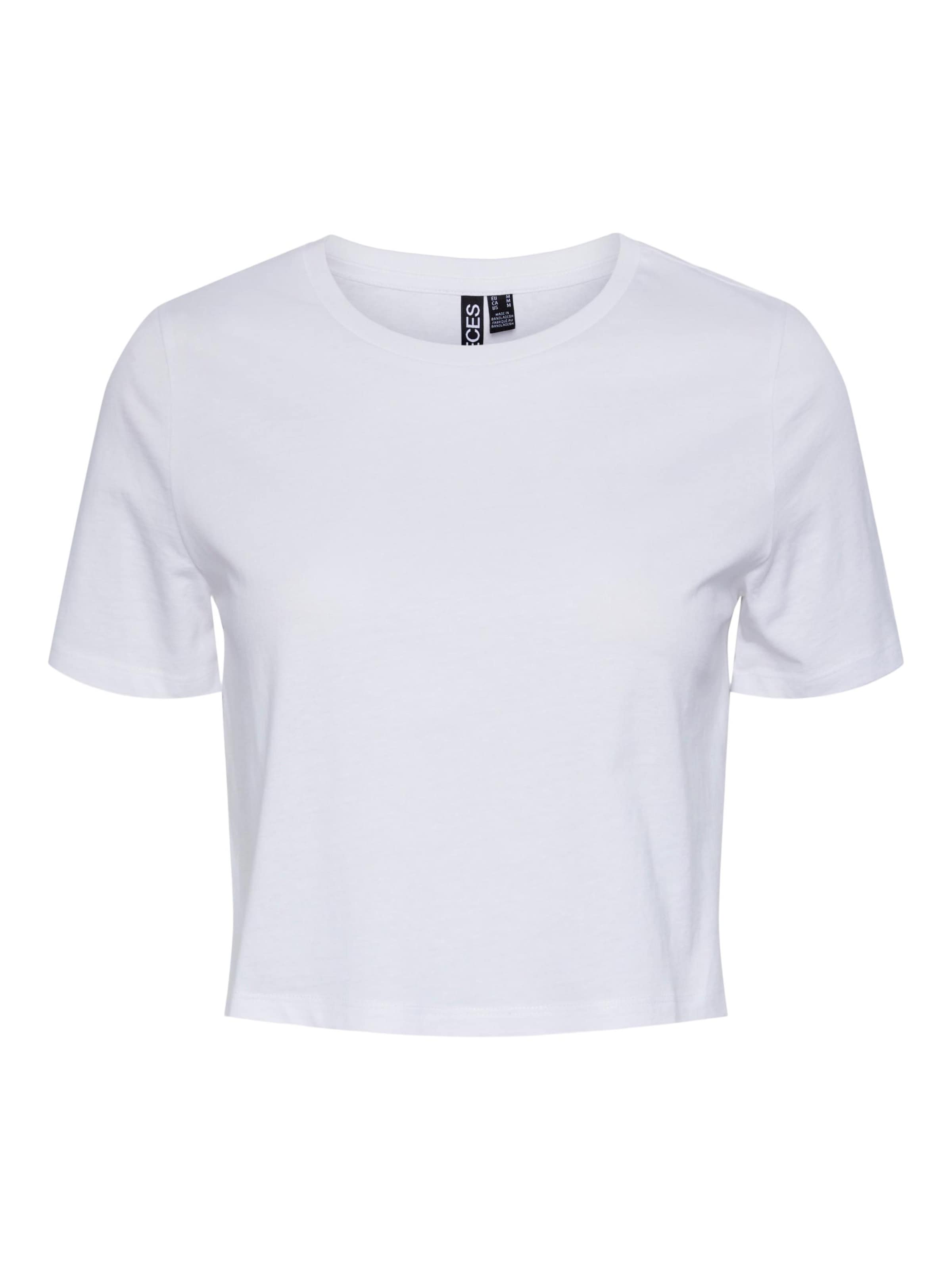 T-shirt 'Sara' PIECES en blanc : devant