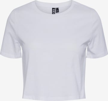 PIECES T-shirt 'SARA' i vit: framsida