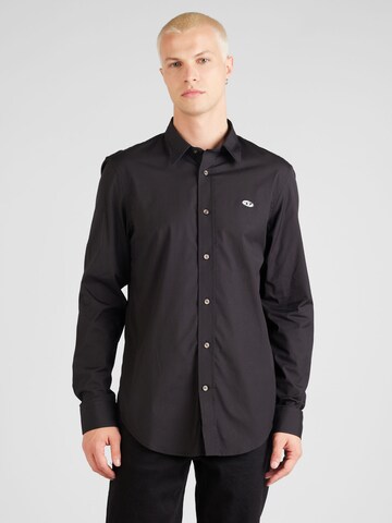 Coupe regular Chemise 'BENNY-A' DIESEL en noir : devant